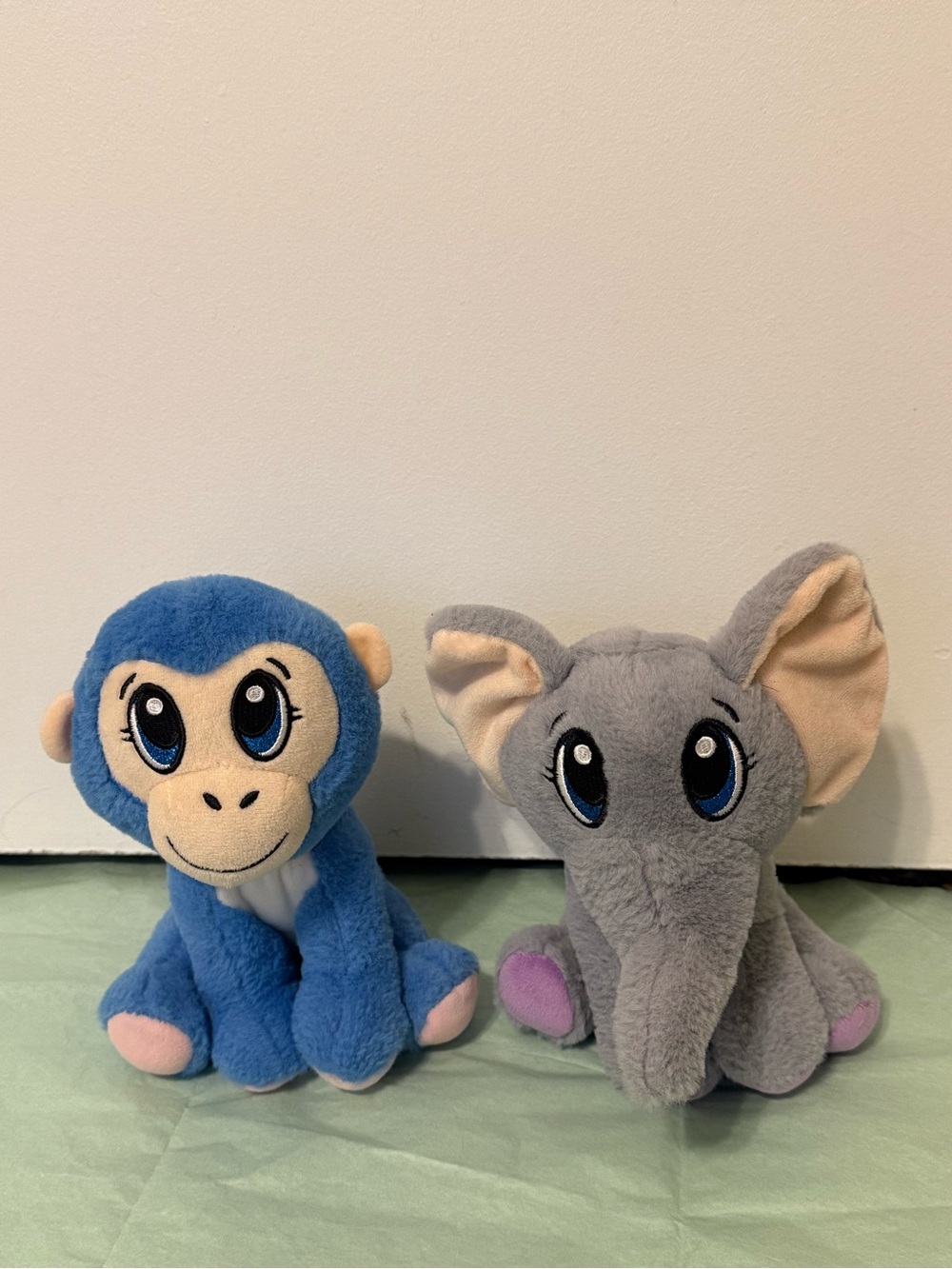 A&a global industries stuffed animals monkey elephant set of 2 plush